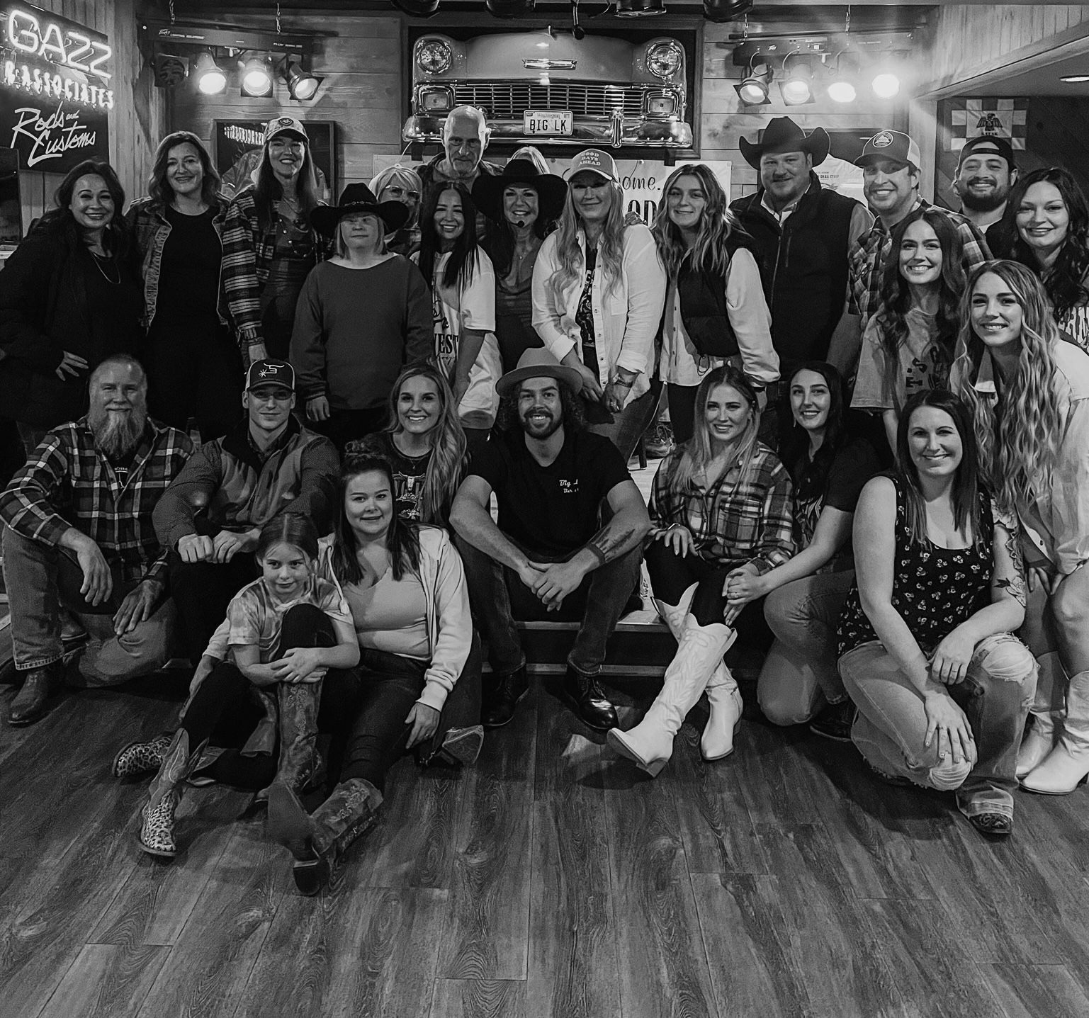 The South Fork Country Kickers crew together after a night of dancing